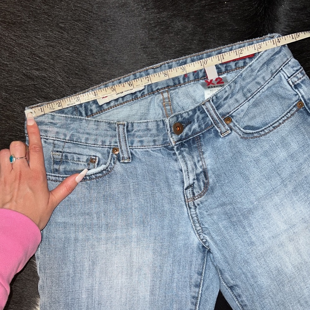 Vintage Y2K Low Rise Flare Jeans by x2 size 2 regular - Picture 7 of 14